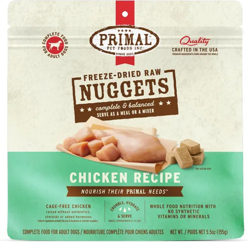 Vista 30 de Primal - Nuggets de alimento crudo liofilizado para perros, res, comida completa y balanceada, también se puede utilizar como complemento o premio
