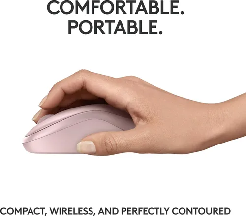 Vista 5 de Logitech Ratón inalámbrico Bluetooth silencioso compacto M240 - Rosa