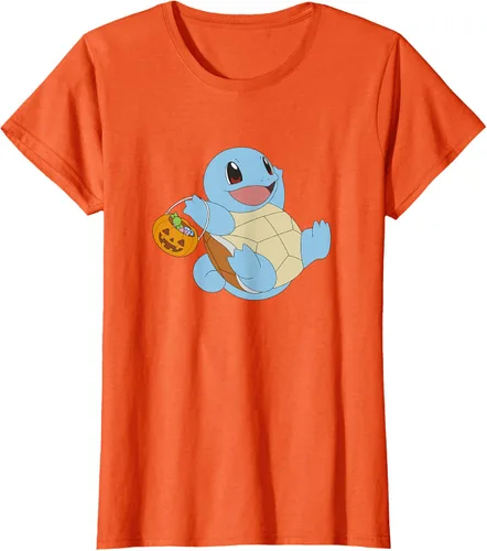 Vista 10 de Pokémon Halloween Squirtle With His Trick or Treat Basket Camiseta, Negro