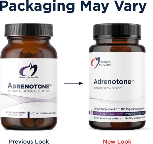 Vista 4 de Designs for Health Adrenotone - Suplemento de apoyo suprarrenal con Rhodiola Rosea, Ashwagandha, vitaminas B6, B2 + B5 - Diseñado para apoyar