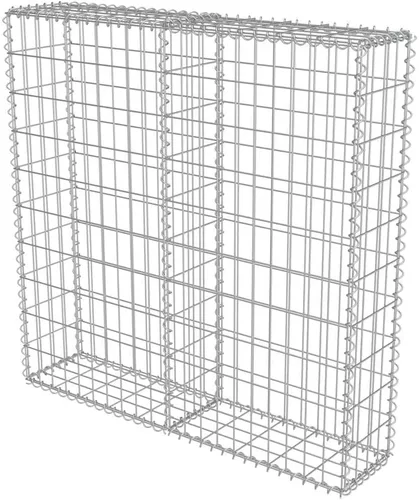 Vista 4 de vidaXL Gabion Wall con Cubiertas Acero Galvanizado 39.4"x7.87"x39.4