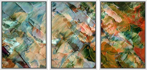 Vista 134 de wall26 Lienzo enmarcado para pared, juego de arte de acuarela pastel, paisaje rural, ilustraciones con formas abstractas, arte moderno, decorativo