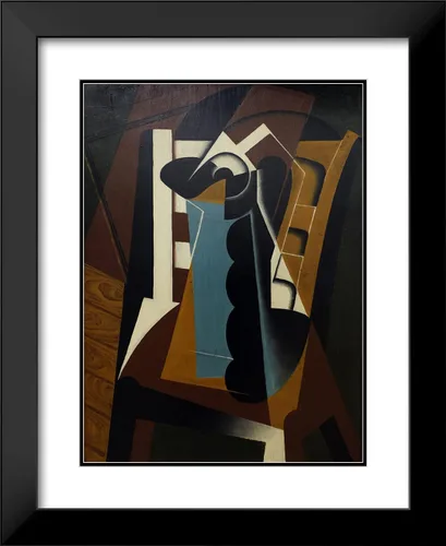 Vista 2 de ArtDirect Gris, Juan 20x24 Black Modern Framed Art Print with Double Matting Titled: Still Life on a Chair