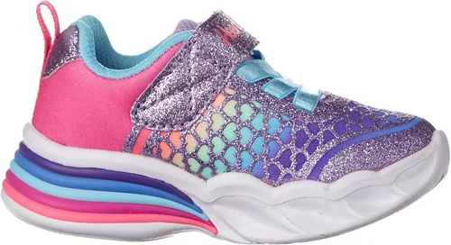 Vista 5 de Skechers Zapatos deportivos unisex con diseño de corazón para niños y niñas Arco iris