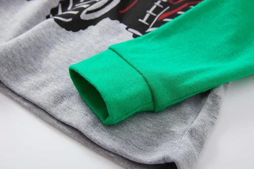 Vista 5 de Akyzic Pijama para niños de 100 % algodón, pijama de manga larga de 2 piezas para niños de 3 a 10 años