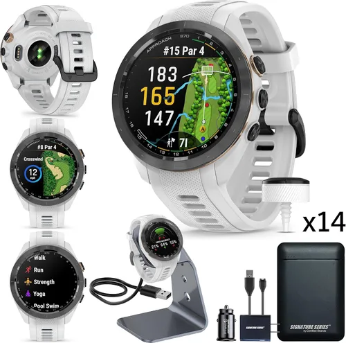 Vista 13 de Garmin Approach S70 Reloj Inteligente de Golf Mapas CourseView a Todo Color con Pantalla AMOLED Ejecución Avanzada de Tiros y Alineación de Putt