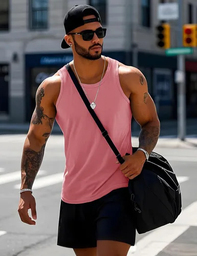 Vista 3 de MAGCOMSEN Camiseta sin mangas de algodón para hombre, camiseta sin mangas atlética para gimnasio