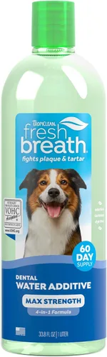 Vista 9 de TropiClean - Aditivo de agua para aliento fresco para cachorros, solución limpiadora de dientes y ambientador de aliento, sin necesidad de pasta