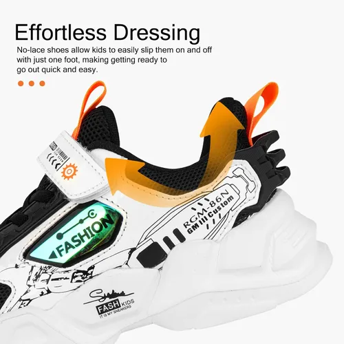 Vista 4 de Kids Boys Sports Shoes Casual Shoes Mesh Breathable Trend Fashion Children's Basketball Shoes Sports Running Shoes