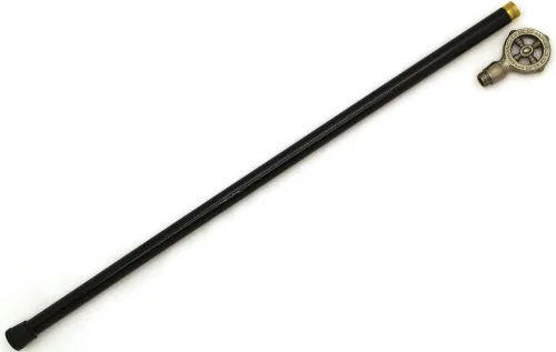 Vista 5 de Snake Eye Tactical Mango de peltre para bastón de caminar de 34.5 pulgadas con pequeño almacenamiento sin hoja