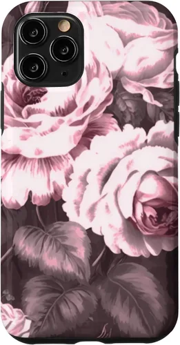 Vista 27 de iPhone 16 Vintage Classic Rose Flower Pattern in Pink Case