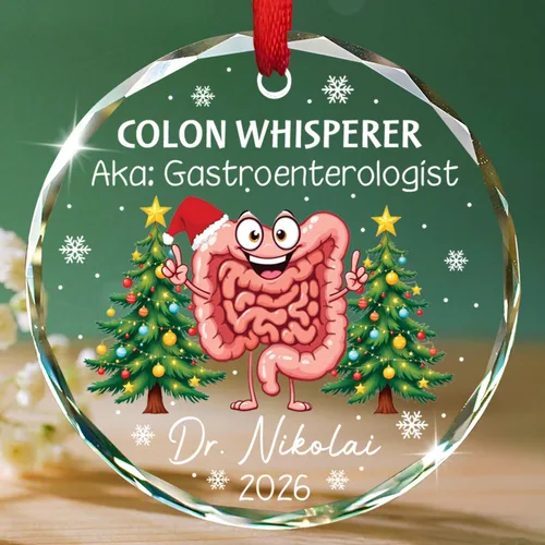 Vista 11 de Un médico verdaderamente asombroso es difícil de encontrar Adornos de vidrio, Adorno de Navidad personalizado de agradecimiento al médico 2025