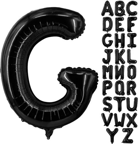 Vista 18 de Lovoir Globos grandes de 40 pulgadas con letras B negras de gran tamaño, globo de helio de aluminio de Mylar para decoración de fiesta