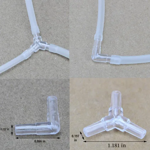 Vista 4 de Accesorios para bombas de aire para acuarios: contiene tubos de aerolínea, válvula de control, piedras de aire, válvulas de retención, ventosas