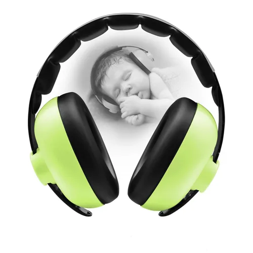 Vista 16 de BBTKCARE Auriculares para bebés - Protección de oídos para bebés Orejeras para bebés Auriculares con cancelación de ruido 3-36 meses - Verde Verde