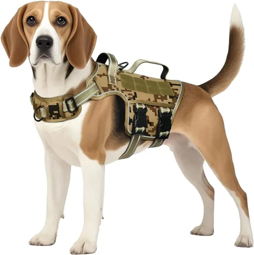 Vista 11 de Arnés para perro pequeño, arnés táctico resistente sin tirones, sin estrangulamiento, chaleco para mascotas fácil de poner y quitar con sistema