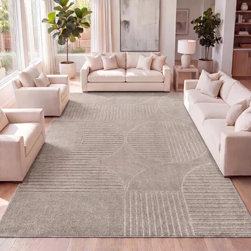 Vista 12 de JONATHAN Y Nordby - Alfombra de tiras arqueadas de alto a bajo, para interiores y exteriores, 2x8, Beige/Crema, para patio, patio trasero, sala