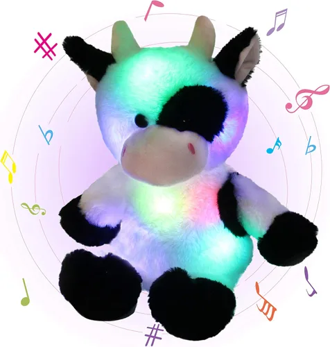 Vista 14 de Glow Guards - Cachorro de peluche azul, de 15 pulgadas, musical, suave, con luces ledes nocturnas, para Navidad, Día del Niño y cumpleaños.