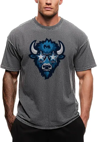 Vista 15 de domirica Camisetas gráficas para hombre, 100 % algodón lavado, manga corta, cuello redondo, Y2K, tallas grandes y altas, camisetas de verano 2026