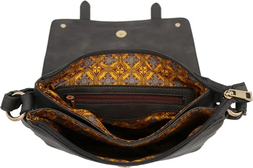 Vista 6 de ALYSSA Bolsa cruzada con doble compartimento y solapa grande