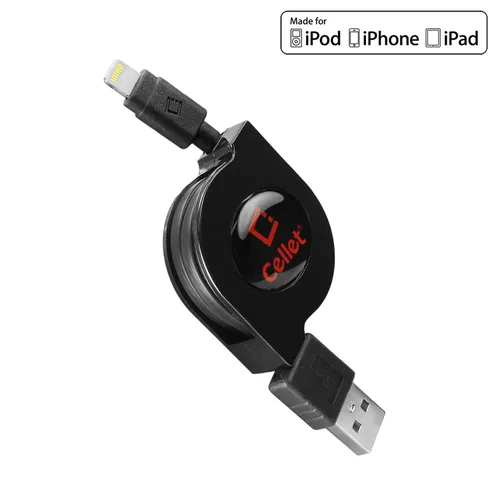 Vista 8 de Cable Lightning retráctil para iPhone, cable de carga compatible con Apple iPhone 14 Pro Max Plus mini 13 12 11 Xs Xr X SE 8 7 6 5 iPad Pro Air Mini