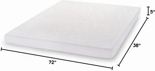 Vista 3 de PlushBeds - Colchón para sofá cama de espuma viscoelástica – Tamaño individual., Látex, Blanco