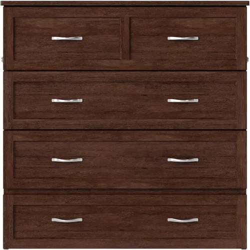 Vista 10 de AFI, Northfield Murphy Bed - Baúl de cama Twin XL con colchón de 6", cajón de almacenamiento y cargador USB integrado, ámbar quemado Amarillo ámbar