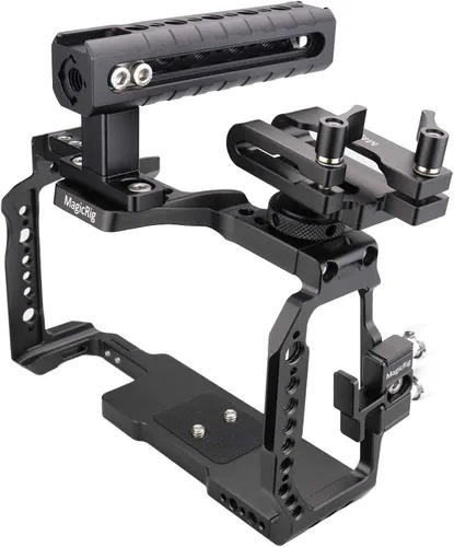 Vista 6 de Kit de jaula para cámara Blackmagic Pocket Cinema Camera 6K Pro y G2 BMPCC 6K Pro / G2 Cage with Top Handle, T5 SSD Mount Bracket, Cable Clamp