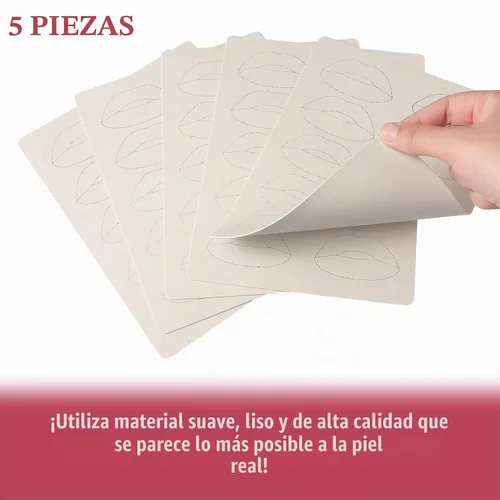 Vista 5 de Maitys - 5 hojas de tatuaje de labios para practicar tatuajes de Oscuro