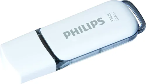Vista 3 de Philips SU000710 32 GB USB 3.0 Snow Pen Drive - Negro, 100MB/s