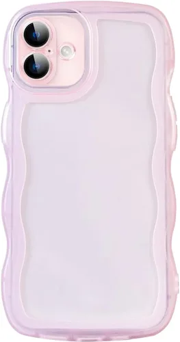 Vista 38 de Funda transparente compatible con iPhone 7 Plus/8 Plus, lindo marco ondulado de color sólido, transparente, de silicona suave, antiarañazos, a