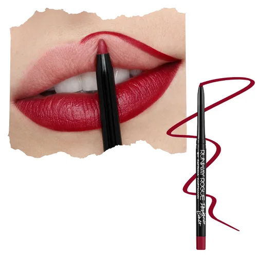 Vista 16 de Runway Rogue Designer Liner Lápiz Delineador de Labios, Lápiz Delineador de Labios Mate Rosa Suave-Malva y Sacapuntas para Delineador de Labios, 'A