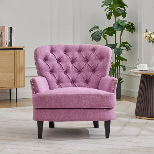 Vista 3 de Christopher Knight Home Tafton - Silla de club de tela, color morado claro