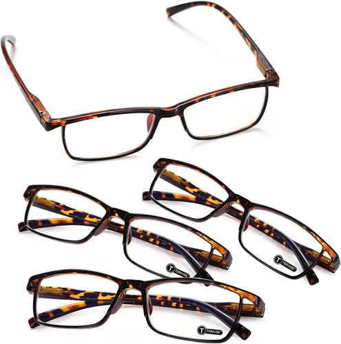 Vista 9 de TERAISE Gafas de Lectura Anti-luz Azul de Moda para Hombres y Mujeres Lector de Computadora