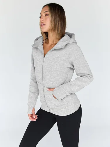 Vista 48 de Trendy Queen Sudaderas con capucha y cremallera para mujer, chaquetas de vellón, talla extragrande, moda de otoño e invierno