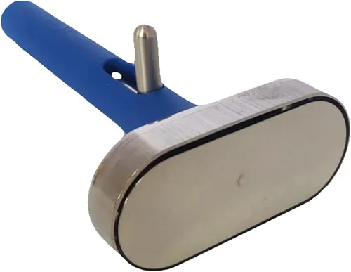 Vista 3 de Falafel Maker - Cuenco ovalado de acero inoxidable 18/10, mango de plástico azul, desmontable para una fácil limpieza