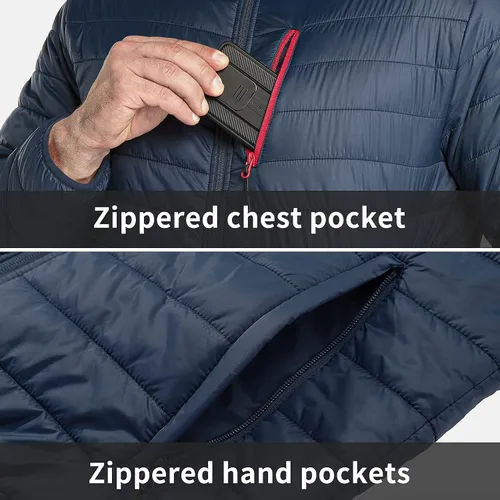 Vista 5 de 33,000ft Chaqueta acolchada para hombre, chaqueta de invierno ligera y plegable