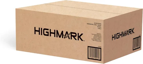 Vista 4 de Highmark® Toallas de Papel Hardwound, 8" x 350', 100% Recicladas, Natural, Caja De 12 Rollos