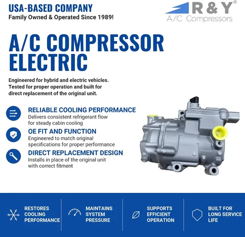 Vista 2 de Compresor RYC AC AD-0513 (se adapta a Toyota Prius C 1.5L 2012, 2013, 2014, 2015, 2016, 2017, 2018, 2019, 2020, 2021)