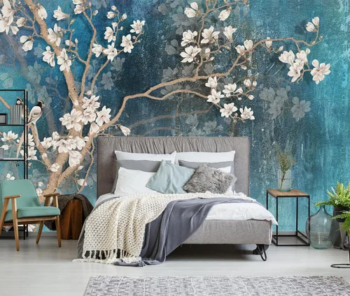 Vista 9 de Mural de Papel Pintado de Plumas Elegante Gris y Blanco para Sala de Estar Dormitorio (No se Pela ni se Pega) No despegar ni pegar