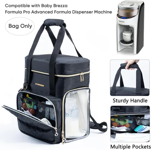 Vista 4 de SFYBYHEART Estuche de transporte compatible con Baby Brezza Formula Pro Advanced Formula Pro - Bolsa de transporte para mezclador de fórmula