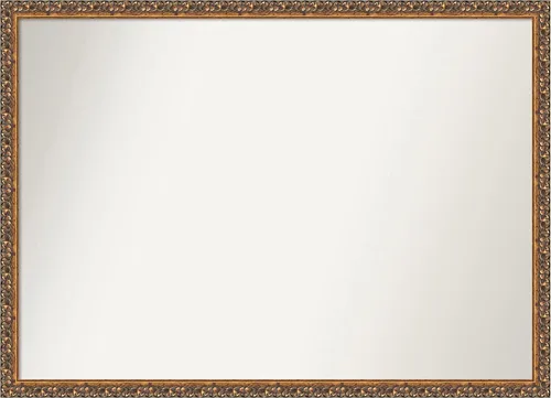 Vista 247 de Amanti Art Espejo de baño de bronce para sobre fregadero, 29 x 19 pulgadas, espejo rectangular de bronce antiguo, marco de madera tradicional