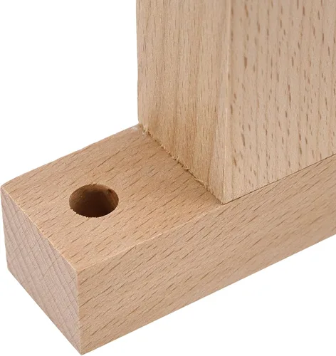 Vista 5 de Wealrit 2 soportes de madera sin terminar para cortinero, soporte de extremo de armario, soporte de barra de armario con tornillos para barra