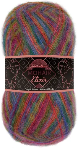 Vista 68 de JubileeYarn Mohair Elixir Yarn - 50g/Skein Baby Wool Blend - Cosmopolitan - 1 Skein