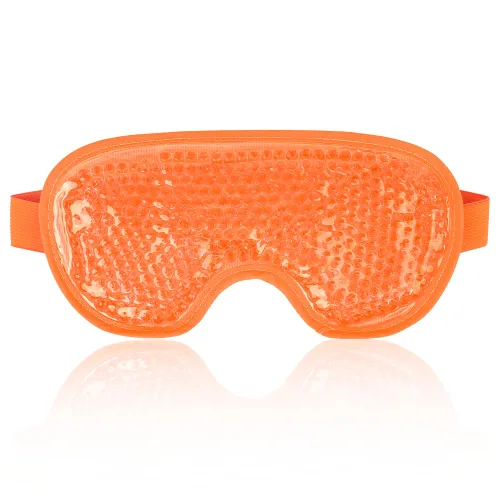 Vista 14 de NEWGO Mascarilla refrescante para ojos hinchados, máscara de ojos fríos para ojos para después de cirugía de ojos, alivio del estrés tensional, Azul