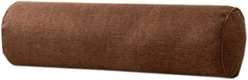 Vista 8 de Almohada larga de algodón y lino para el hogar, almohada redonda decorativa para el cuello cervical, almohada cilíndrica redonda para rodilla Beige