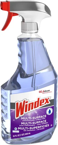 Vista 2 de SC Johnson Professional Windex 322381 - Limpiador de vidrio/multisuperficie, aroma fresco, botella de 32 onzas, 8 cajas