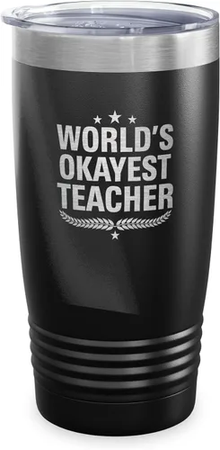 Vista 50 de World's Okayest Accountant - Vaso de regalo para compañeros de trabajo, regalo para miembros de la familia, regalos de Navidad, tazas de café