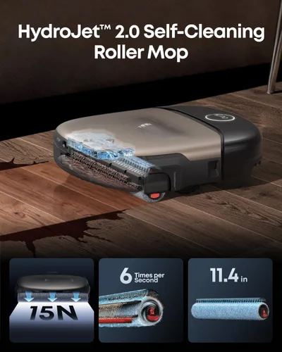 Vista 3 de eufy Omni S2 Robot Aspirador y Trapeador Combo, 30,000 Pa, 99,99%