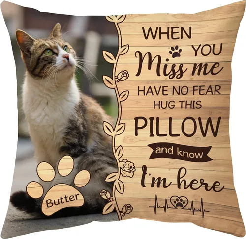Vista 17 de Hyturtle Almohada personalizada conmemorativa de condolencia con inserción - 12"x12" impresa por ambas caras con nombre personalizado y foto